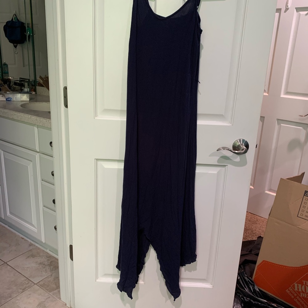 Large blue flowy dress , worn maybe once or twice